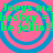 A static image with a pink background and four blue concentric circles, each containing green text reading "Joey's ma bestyy = bestyy = be jellin!".