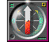 Animated circular gauge with red and white needle rotating through multiple positions against a dark background with green markings.