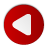 Red circular icon with white triangular play symbol pointing left, pixelated edges on a gray background.