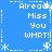 Blue background with white pixelated text and symbols arranged in a pattern, featuring repeated phrases and decorative elements