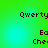 Green gradient background with pixelated text reading 'Qwerty', 'Ea', and 'Che' in dark brown, arranged vertically.