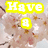 A pixelated image of a light pink flower with brown branches, overlaid by yellow and red text reading 'Have a brilliant day!'