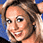 A 2x2 contact sheet of four pixelated frames showing a woman with blonde hair and red lipstick smiling, with "Coolbuddy.com" text on the bottom-right frame.