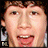 identical cartoon-style character faces with brown hair, light skin, and open mouths showing teeth in a static pose