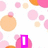 Pixelated text "I Really Like You" in bright pink with white outline on a background of overlapping pastel circles.