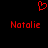 Red pixelated heart symbol above two identical red text instances on black background.