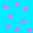 A static image of pink stars scattered across a bright blue background with no visible motion or text.