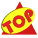 Animated sequence of a 3D 'TOP' sign rotating through multiple color variations against gray background.