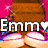 Pixelated image of stacked donuts with pink icing and sprinkles, featuring text overlays including names and symbols.