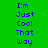 Green background with blue pixelated text reading "I'm Just Cool That Way" in two vertical
