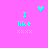 Cyan text and symbols on bright pink background with four identical showing "I like" followed by six dots, each containing a unique cyan symbol above the text