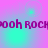 Pixelated purple text 'rooh rochrooh rock' repeats across a gradient background of pink and cyan with faint circular patterns.