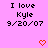 Pixelated text on pink background with two red heart icons, one static and one animated.
