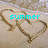 Beach scene with two heart shapes drawn in sand, wave in background, and cyan text overlays changing across frames.