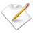 Pixelated icon shows a yellow pencil with red eraser resting on a white diamond-shaped paper against gray background.