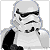 Pixelated image of a stormtrooper helmet with black visor and white armor, next to green text reading 'Original Icons .com' on dark background.