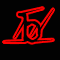 Red and black with stylized 'b' symbols in various shapes including stars, circles, and irregular forms