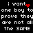 Black background with white pixelated text repeating 'i want one boy to prove they are not all the same' and red heart symbols, some of which animate as scattered dots.