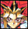 Animated icon of a stylized character with golden hair and red background, showing subtle facial expression changes.