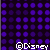 A 3x3 contact sheet of a Hannah Montana-themed animated AIM buddy icon showing multiple frames with purple polka-dot background, yellow and gray text, and partial character portrait.