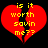 Red broken heart with yellow text 'is it worth savin me??' on black background, two identical frames side-by-side.
