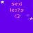 Purple background with pink text 'sexi lexi's <3' and scattered white/pink stars, some frames show star positions shifting.