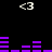 <3 symbols and purple bar graphs animate on black background; <3s shift position while bars change height.