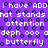 Pixelated text and symbols repeat on a purple background with white and black elements.