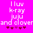 Pixelated text and symbols on a bright pink background with white and dark red elements.