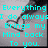 A four- of pixelated text over a grayscale drawing of a hand holding a pen, with cyan text reading "Everything I do always Brings my Mind back To you. Thats Why I Cant get Over you. What I'm Trying to Say is I Love You!!"