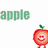 six apple-themed pixel art images with varying expressions, text overlays, and styles