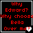 Four identical black square with red text and white borders, each containing a heart symbol that changes from solid to gray across the sequence