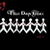Animated sequence of pixelated text blocks over a black background with repeating white stick figures and red heart icons.
