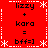 Red background with white snowflake and dashed border patterns, displaying repeated text elements in black pixelated font.
