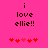 Pixelated text and heart symbols on a bright pink background with animated heart color changes.