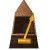 Animated metronome icon with brown top, dark body, and yellow pendulum swinging left to right