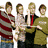 Four distinct group photos of young people in various poses and clothing styles, displayed as a single composite image.