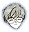 Pixelated cartoon head with gray hair and glasses, showing three sequential poses: front-facing, left profile, right profile.