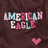 Animated pixel art displays 'AMERICAN EAGLE' text above a heart symbol that changes color from pink to light blue.