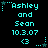 Pixelated cyan text on black background with animated star and dot patterns changing position across frames.