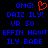 Blue pixelated text on black background with red heart symbol, displaying 'OMG! DAIZ ILY! UR SO EFFIN HAWT ILY BABE' in two identical