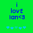 Green background with blue text 'i love lan<3' and five light-blue stars below, where the third star changes from green to light blue between frames.