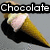 Four ice cream cone icons arranged in a , each with distinct flavor labels and text overlays