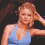 A pixelated image of a person in three sequential poses with a blue banner displaying pink text below.