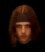 A person with long brown hair and a dark headband appears in a sequence of showing subtle facial expression changes against a black background
