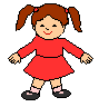 Nine pixelated children in a , each with distinct clothing and poses against a solid gray background