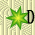 Green starburst icons with yellow centers arranged in on a patterned background, partially overlaid by black text fragments