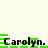 Green horizontal bars and black text reading 'Carolyn. Carolyn.' appear on a light background in two identical segments.