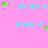 A pink background displays repeating text "Ashley" and "Rocks!" with green and purple stars, where star positions shift across frames.