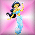 Pixelated animated contact sheet of a cartoon character in blue attire against pink background with subtle pose variations across frames.